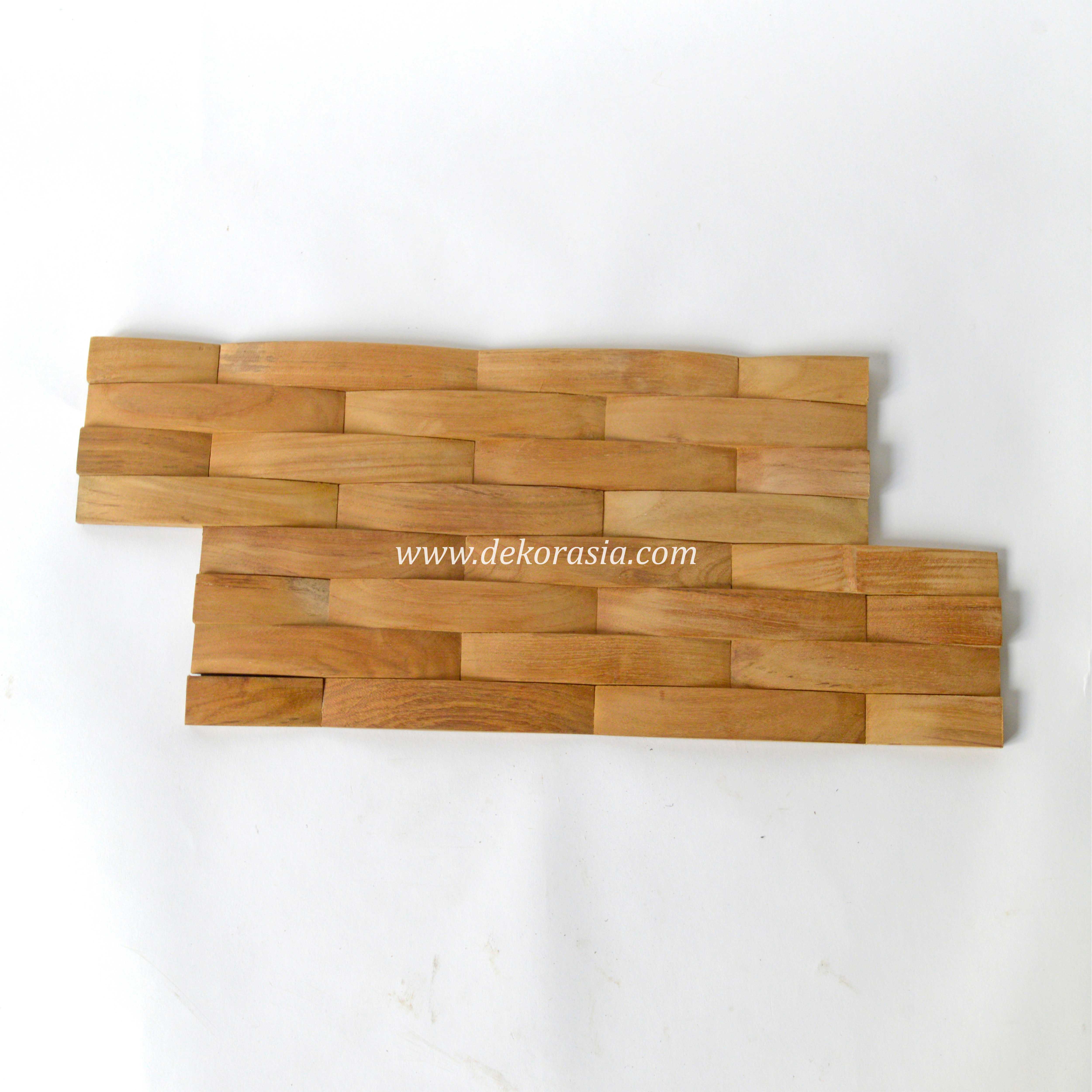 Wood Wall Cladding Wave Teak, Wood Wall Cladding for Decoration